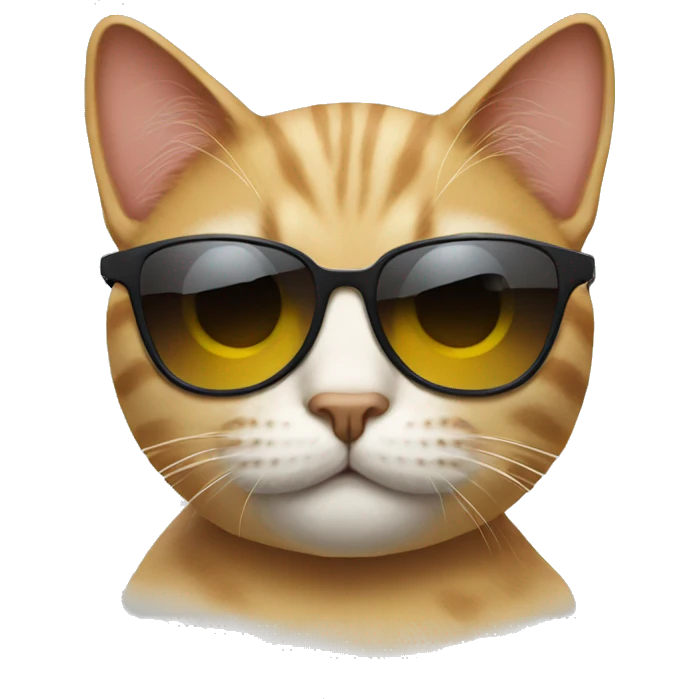 Cat with sunglasses emoji