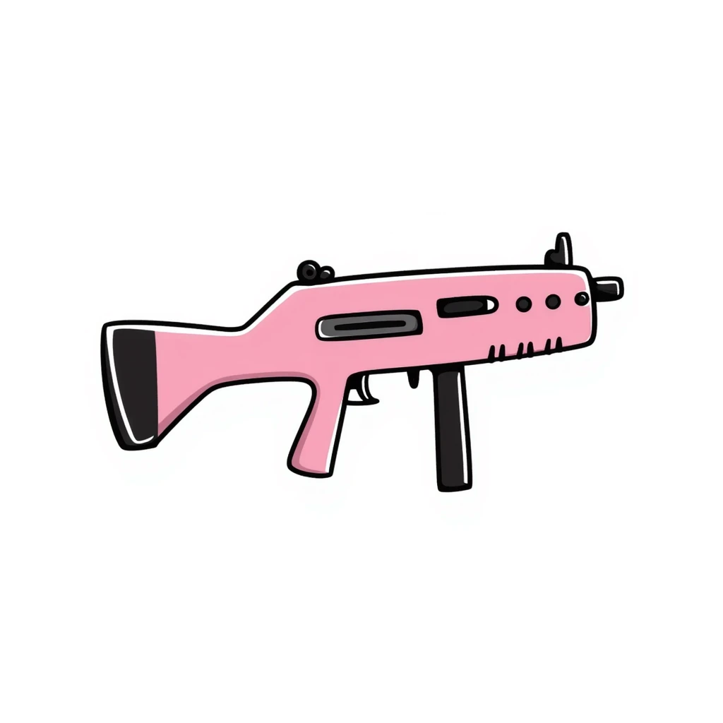 pink P90 submachine gun emoji