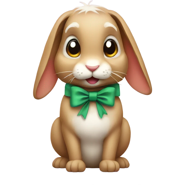 rabbit with a bow emoji