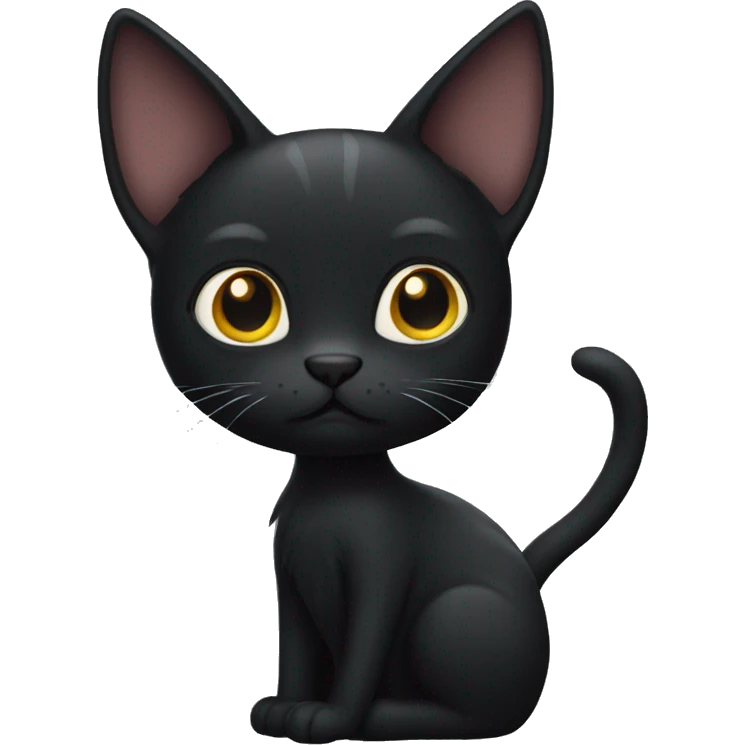 black cat dumb emoji