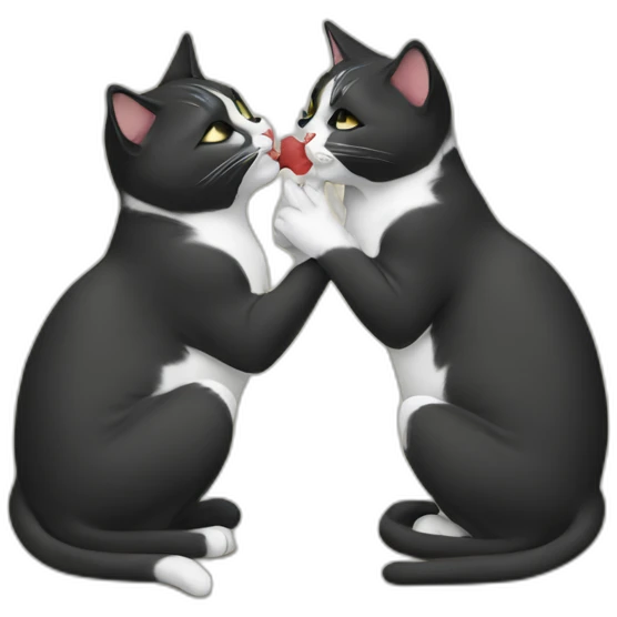 Cats kissing emoji
