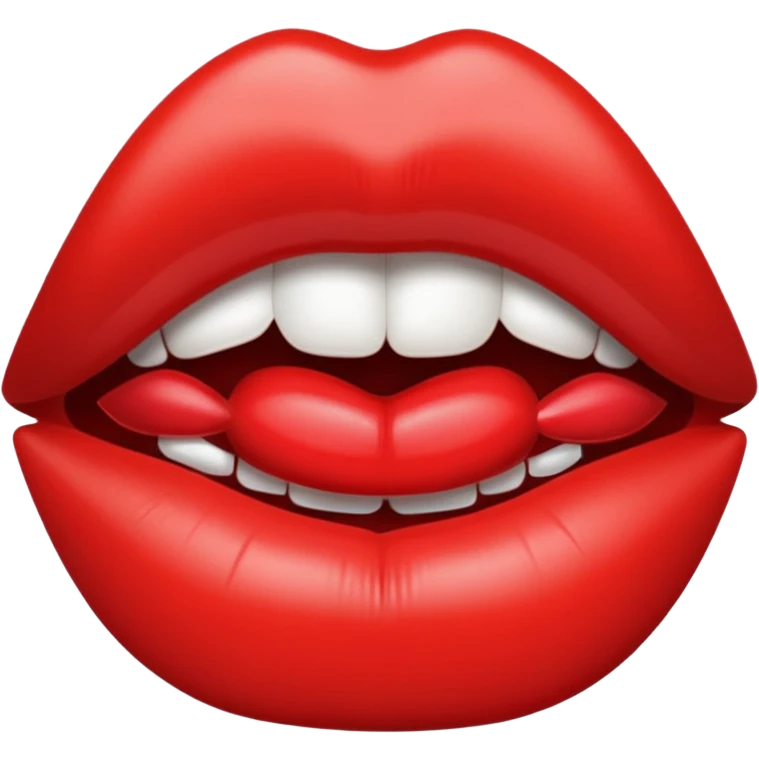 Lip with lipstick emoji