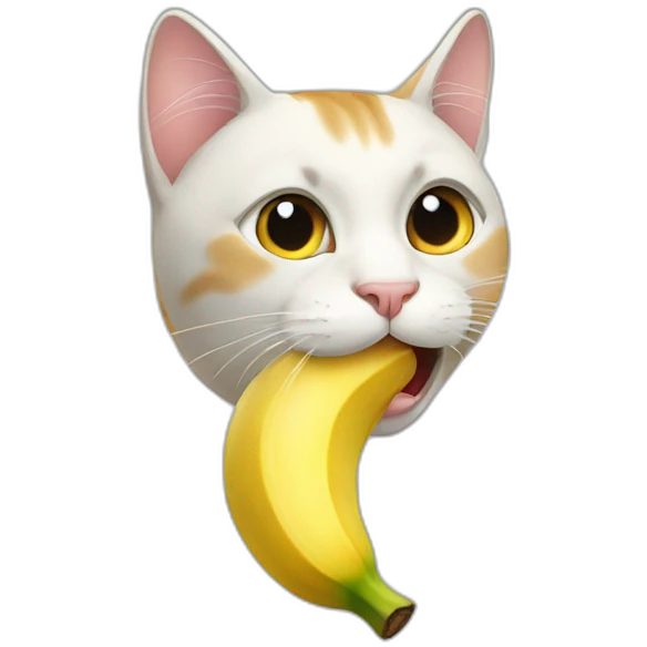 cat eat banana emoji