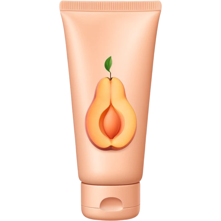 pale peach plain skincare tube emoji