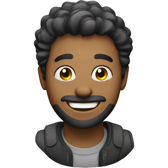 A man who is very happy emoji