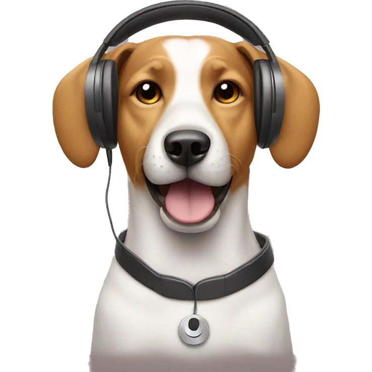 Dog wearing headphones  emoji