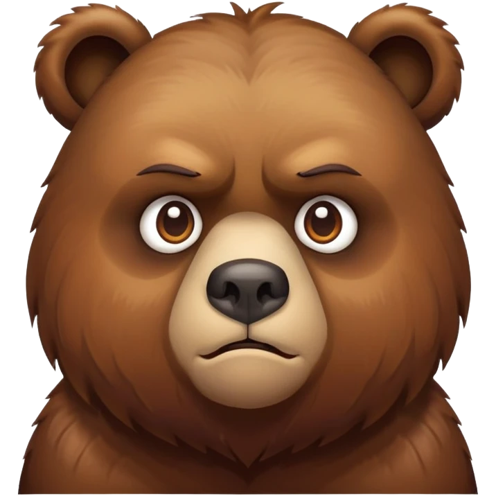 Bear that is grumpy emoji