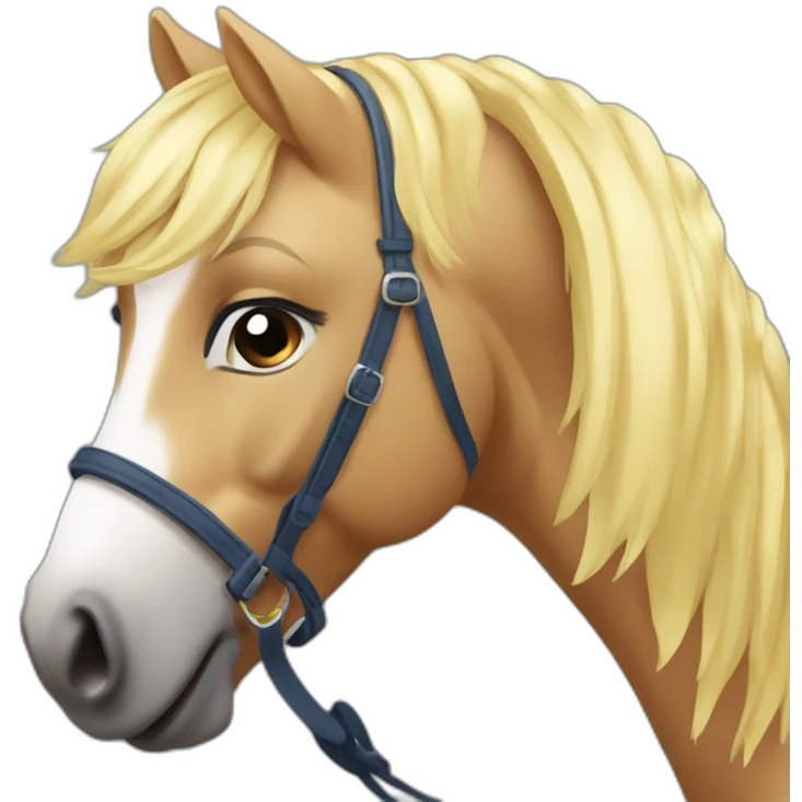 Blonde sur poney emoji