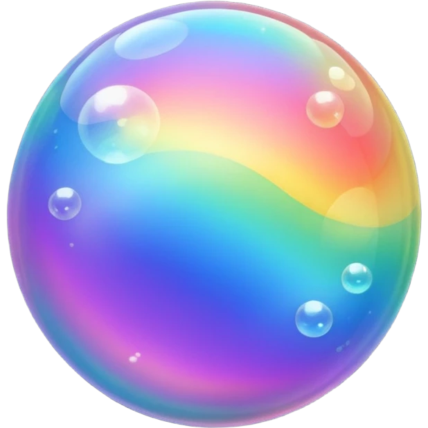 Shiny rainbow bubble  emoji