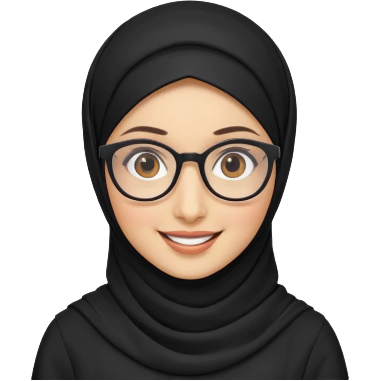 tech hijabie with glasses emoji