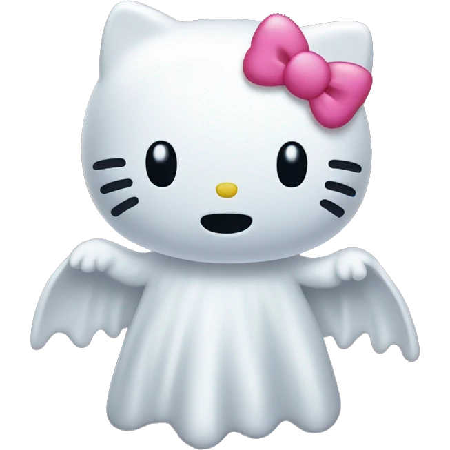 Ghost hello kitty emoji