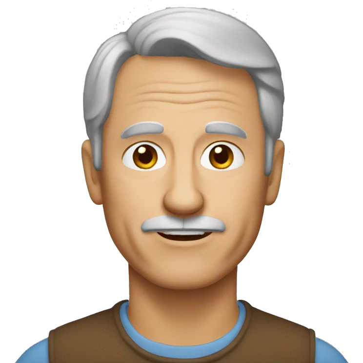 60-years-old-man-with-brown-hair emoji