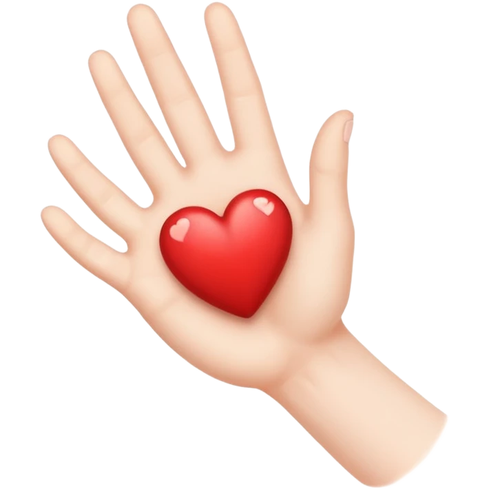 Hand heart emoji