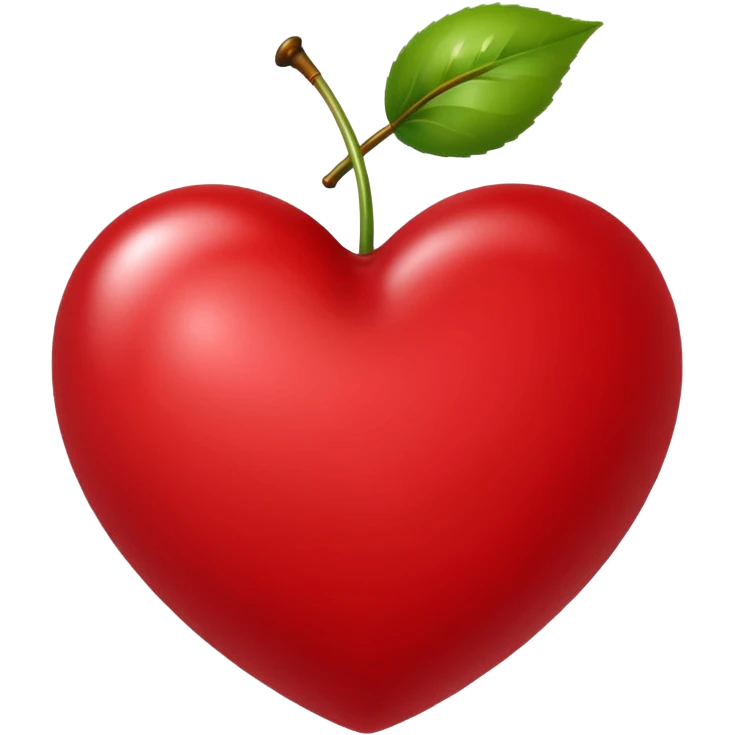 Cherry inside red heart emoji