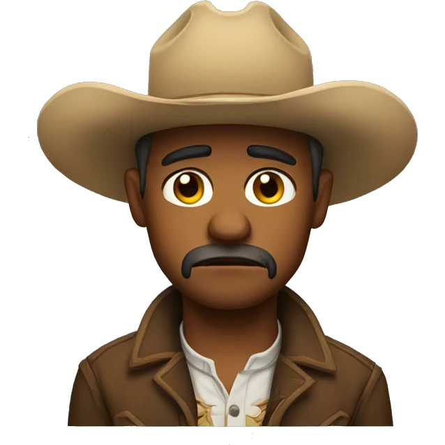 sad cowboy emoji