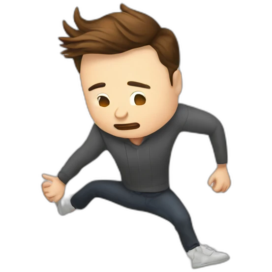 Elon Musk-slipping emoji