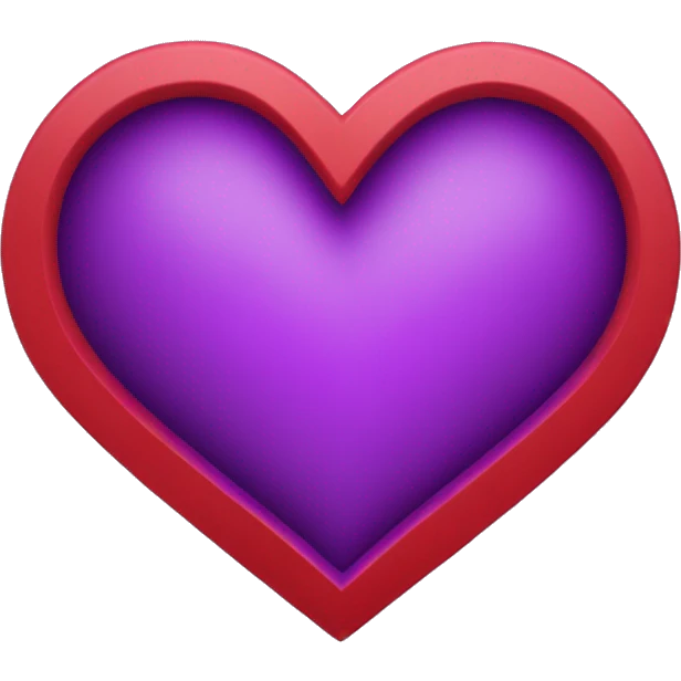 a purple and red heart using hex code #d01f27 and #782d75 emoji