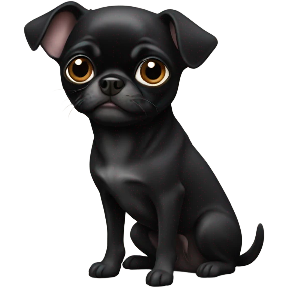 Black chihuahua pug  emoji