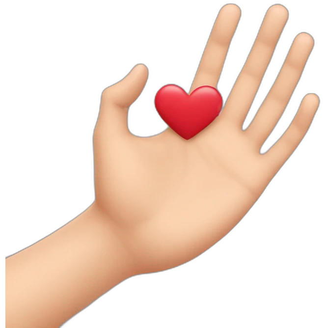 Hands shaped like heart emoji
