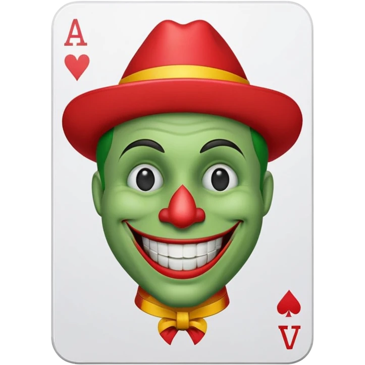 mac os poker card with jolly joker emoji