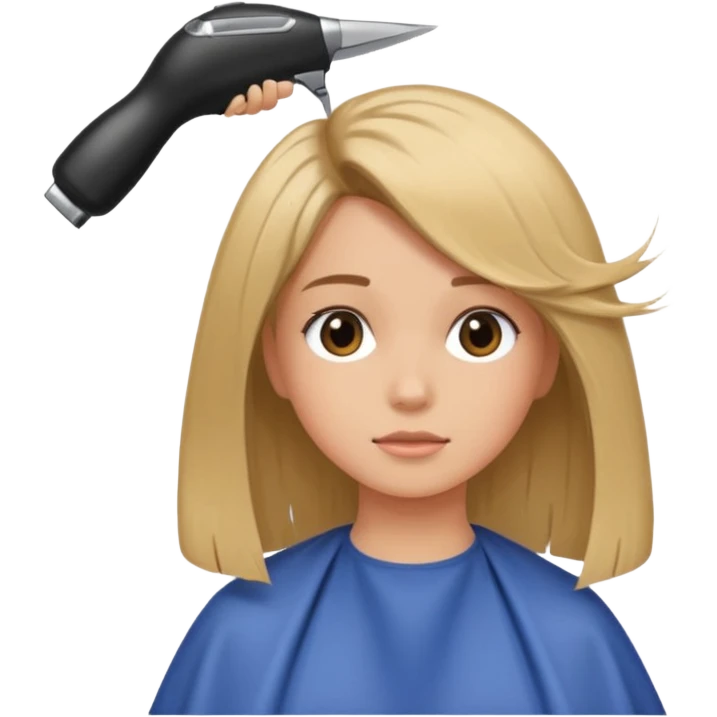 A girl that is getting her hair cut emoji