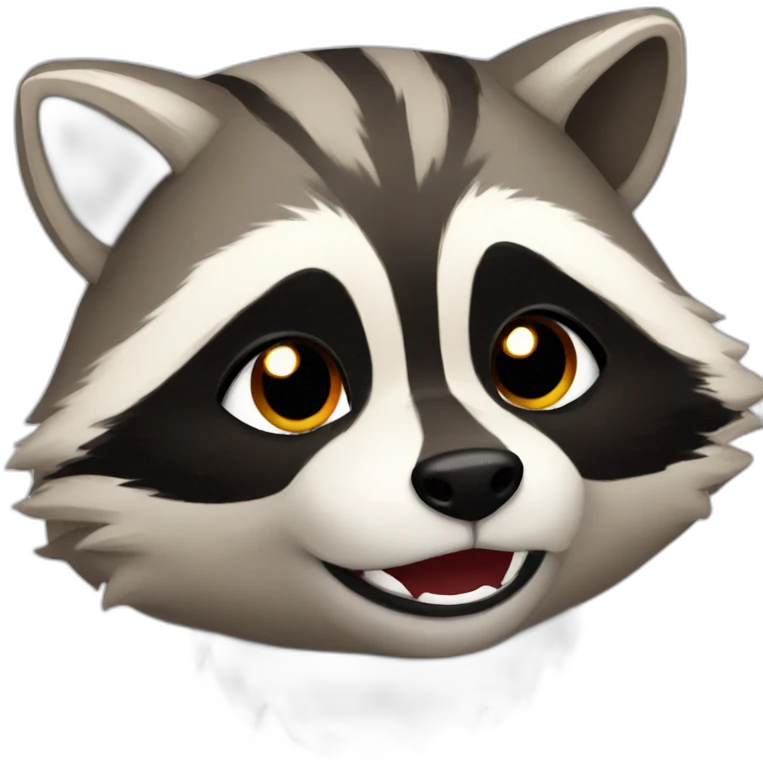raccoon is fine fire emoji