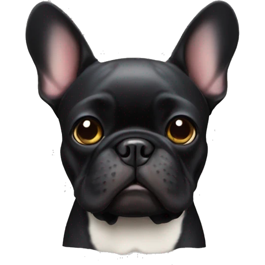 black french bulldog  emoji