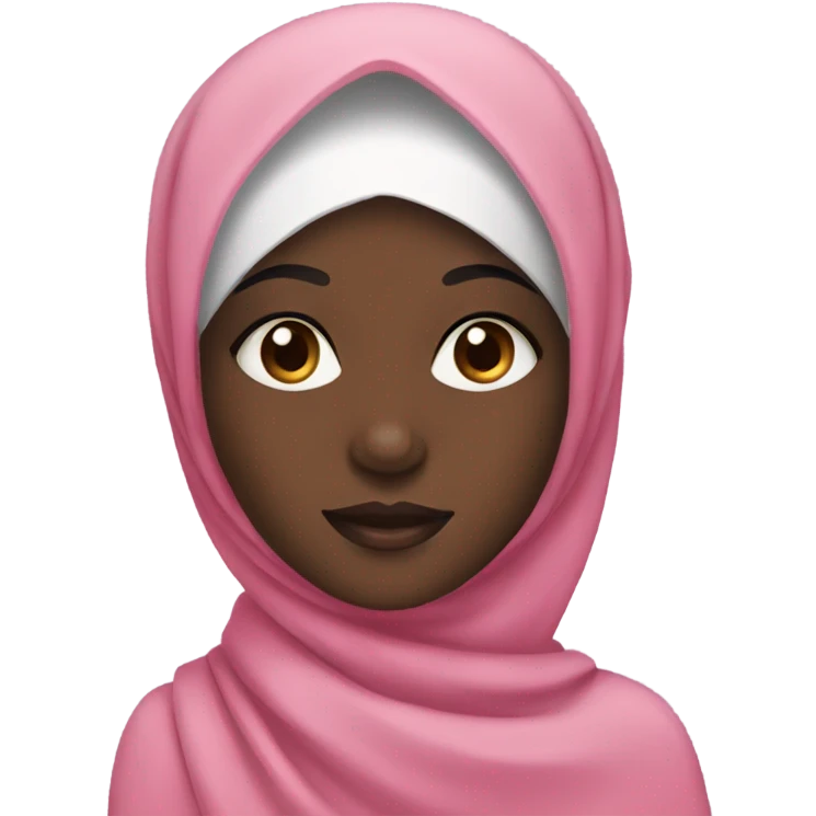 a black girl wearing hijab with makeup emoji