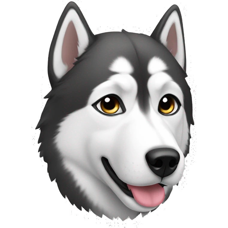 Husky siberiano blanco y negro emoji