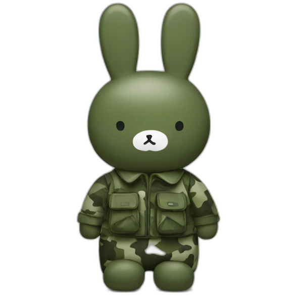 miffy with camo colors emoji