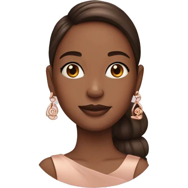 Girl with rose gold earrings emoji