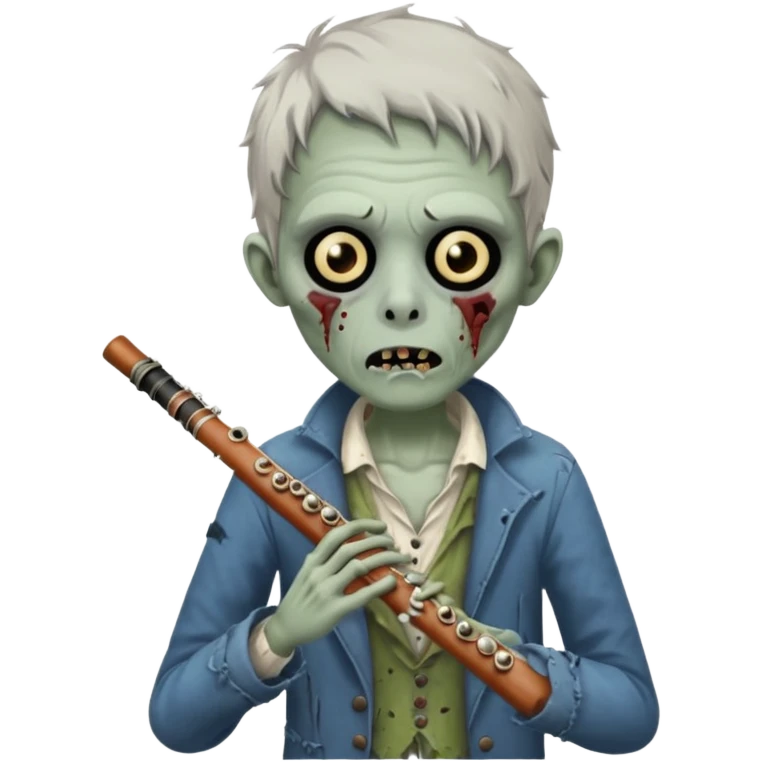 Zombie plays the flute emoji