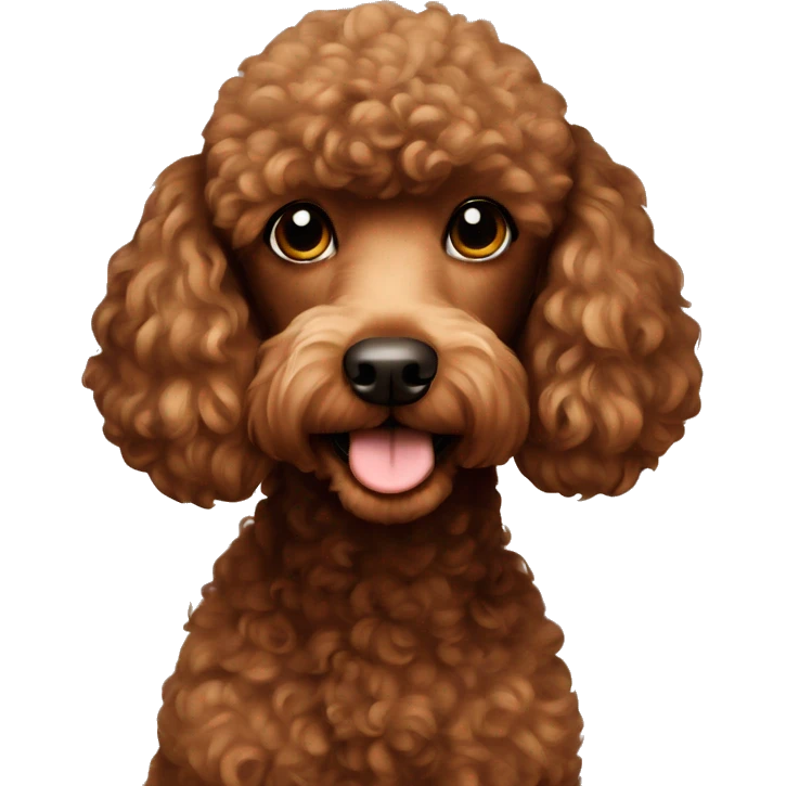 brown poodle emoji