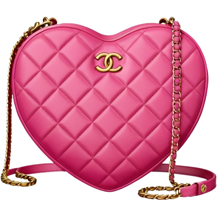 chanel heart shape bag color bag emoji