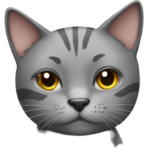 Grey cat holding a prison number like he is in prison  emoji