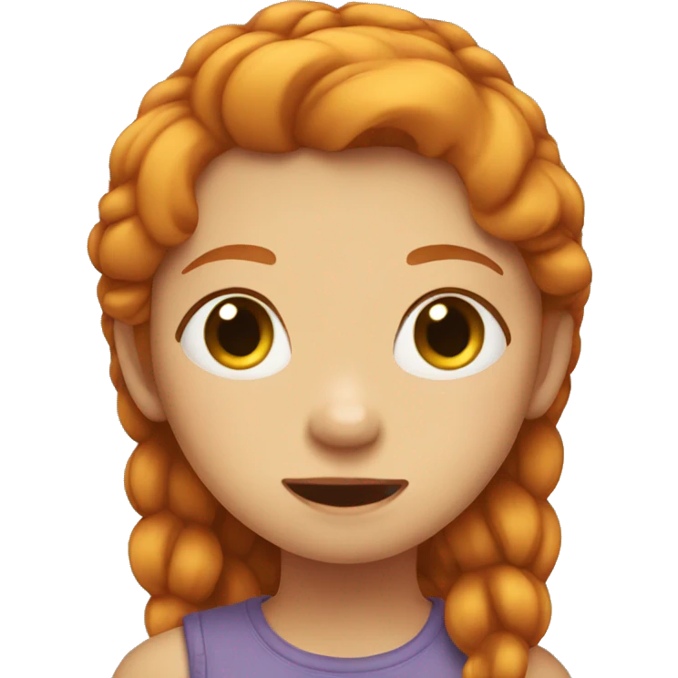 Shy girl ginger  emoji