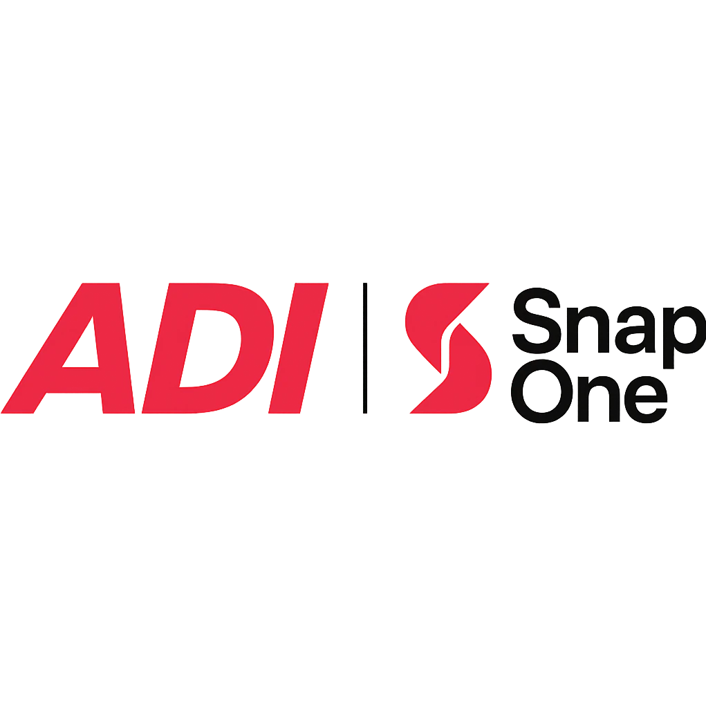 logo for ADI | Snap One, using red and black colors emoji