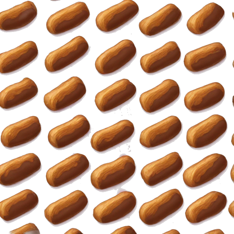A churro dipped in chocolate  emoji