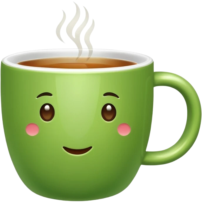 emoji green cup with tea emoji