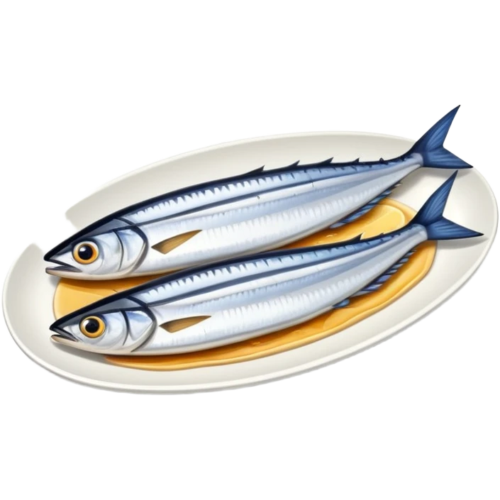 Plate of saury emoji