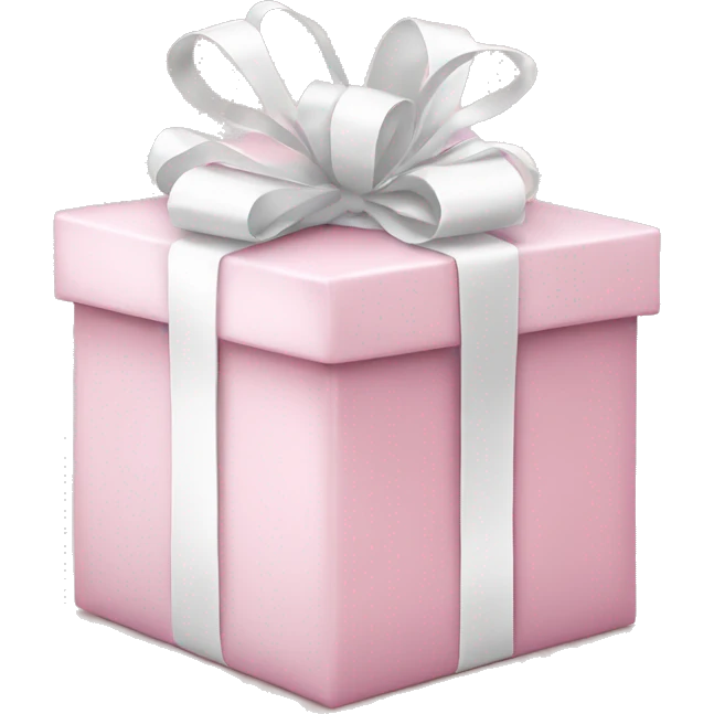 Light pink Christmas gifts under a white Christmas tree  emoji