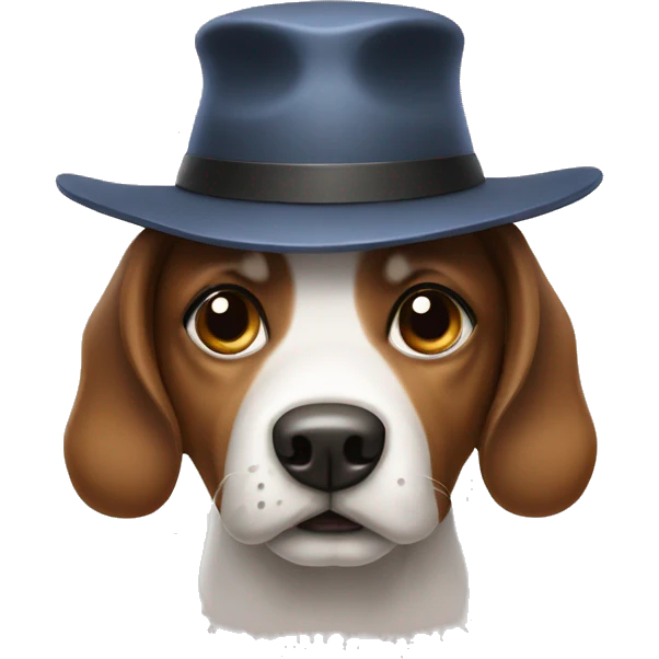 A dog with a hat  emoji