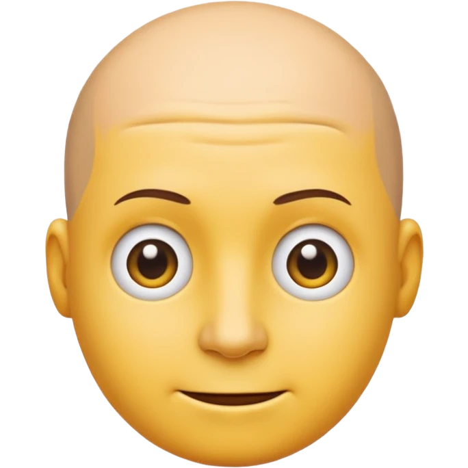 Bald emoji but with one singular hair on the top  emoji