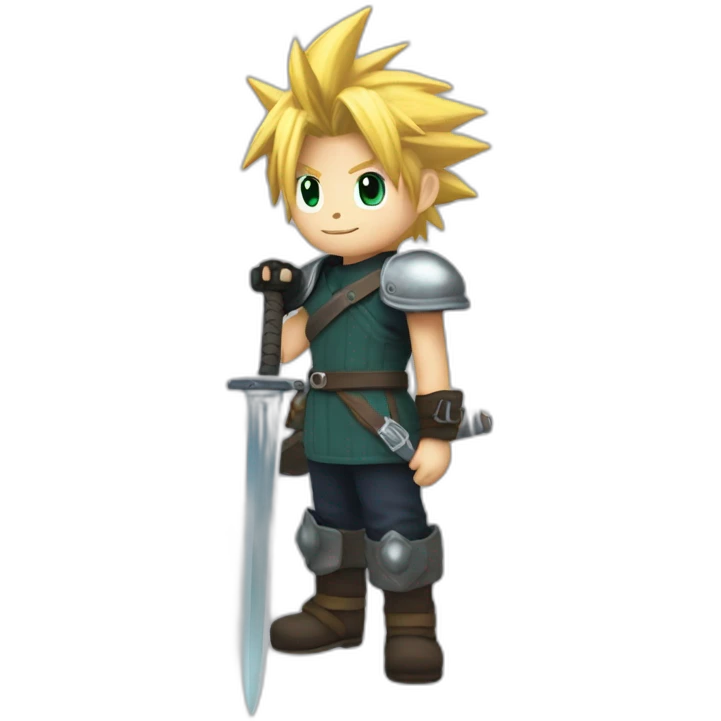 cloud strife with buster sword emoji