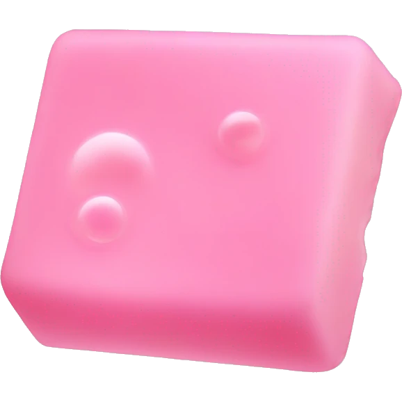 Light pink soap bar with soap bubbles  emoji