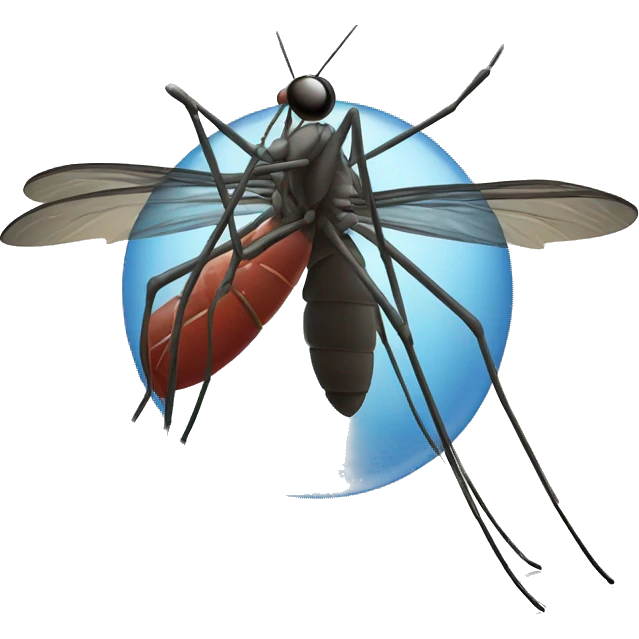 A mosquito sits on a man  emoji