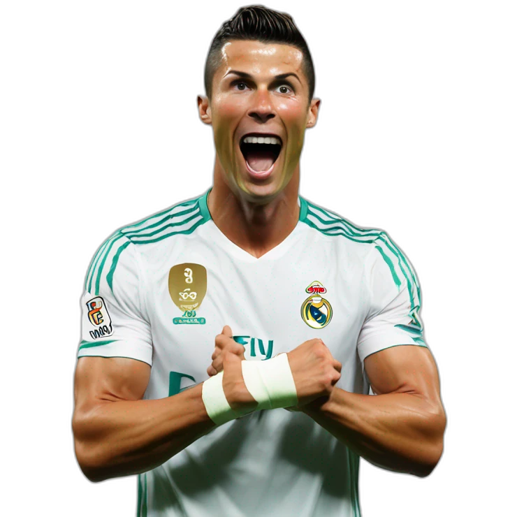 Cristiano ronaldo  celebration siuuuu emoji