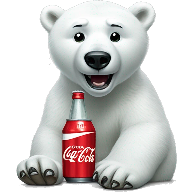 Polar bear Coca Cola emoji