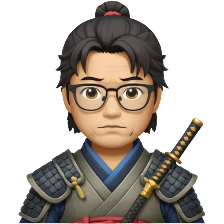 gözlüklü zırhlı samuray emoji