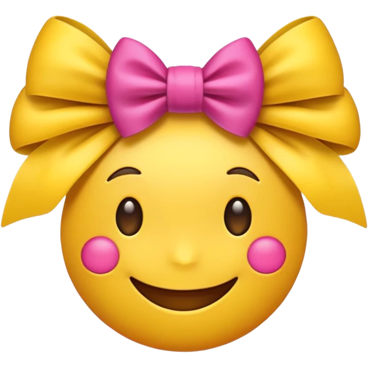 Normal emoji that is preppy and have a bow emoji